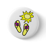 Sun n' Flip Flops Button