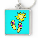 Sun n' Flip Flops keychain