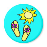 Sun n' Flip Flops Fridge Magnets