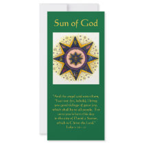 Sun of God 001, "And the angel said unto them, ... Personalized Rack Card