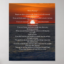 Sun on Ocean 'Do It Anyway" Posters
