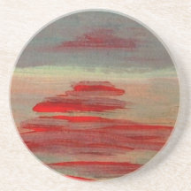 Sun on the Water Ocean Sunset Sunrise Seascape Beverage Coasters