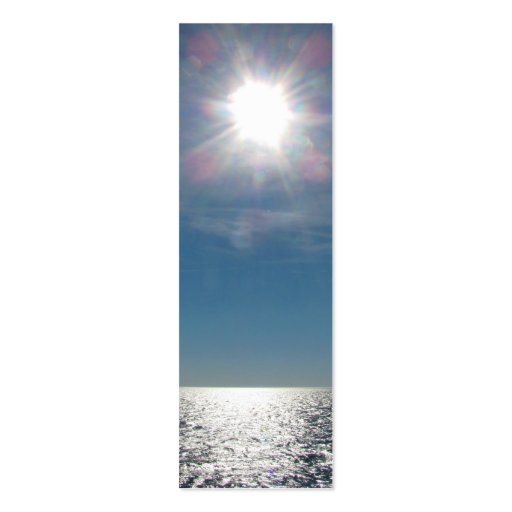 Sun Over the Ocean Photograph Business Card (back side)