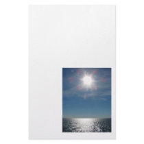 Sun Over the Ocean Photograph Customized Stationery
