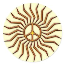 SUN PEACE SIGN stickers by dgpaulart SUN PEACE SIGN stickers