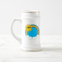 Sun & Rainbow Wreath with Clouds Coffee Mugs