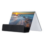 Sun rays illuminate the Pacific Ocean Desk Business Card Holder