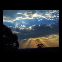 Sun Rays Spiritual Skies : Victoria Australia Post posters