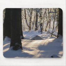 Sun Rise through the trees mousepads