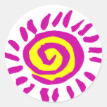 Sun Round Sticker