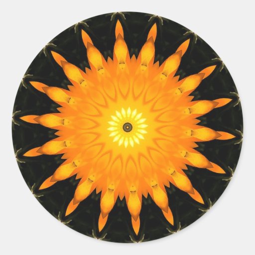 Sun Round Sticker