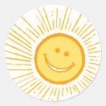 Sun Round Sticker