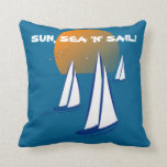 Sun, Sea 'N' Sail Coastal Yachts Pillow