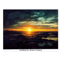SUN SET GJ, kotzebue by Johnson Greene Postcard
