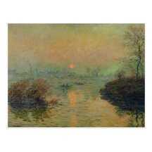 Sun Setting over the Seine at Lavacourt Postcard