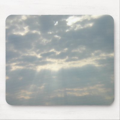 Sun shining through clouds Mousepad by dancingelephant