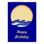 Sun & Surf Graphic Logo Greeting Card