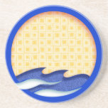 Sun & Surf Graphic Logo Drink Coasters