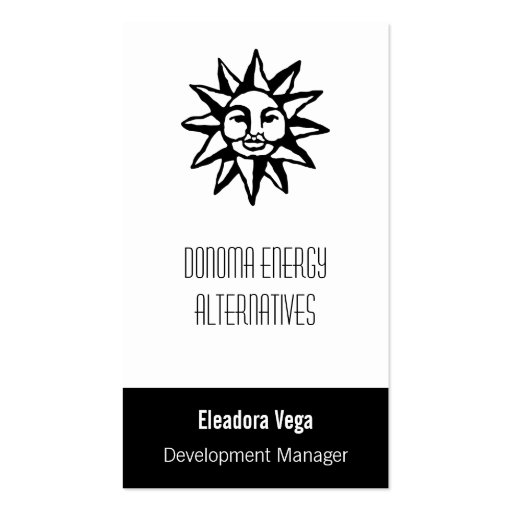 Sun Symbol Business Card Templates (front side)