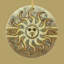 Sun Symbol Round Ornament ornaments