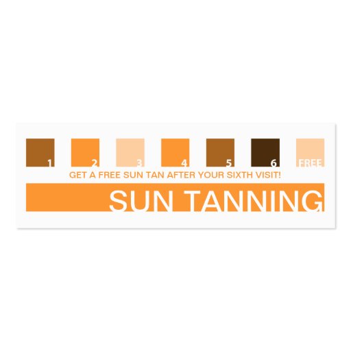 SUN TANNING customer appreciation (mod squares) Business Card Template (front side)