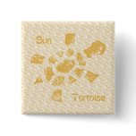 Sun Tortoise Square Button