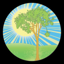 sun & tree Sticker stickers