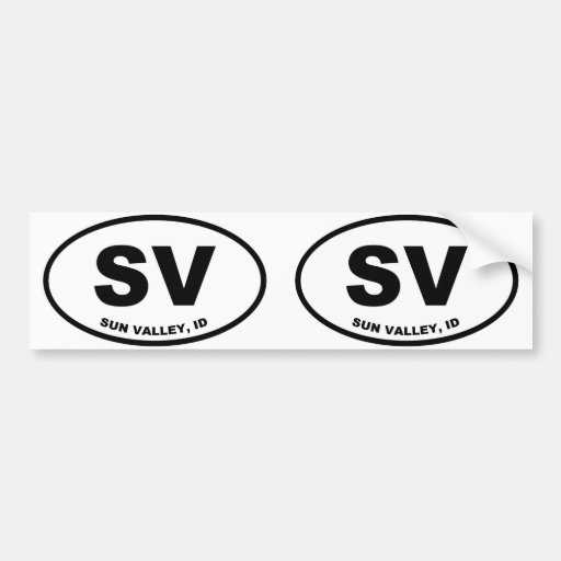 Sun Valley, Idaho SV Bumper Sticker Zazzle