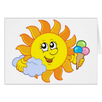 Sun with icecream cards