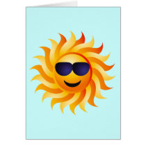 SUN WITH SHADES ON CARD