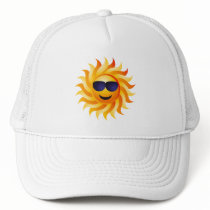 SUN WITH SHADES ON hats by dgpaulart SUN WITH SHADES ON hats