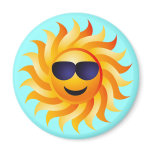 SUN WITH SHADES ON magnets