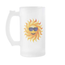 SUN WITH SHADES ON COFFEE MUG