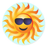 SUN WITH SHADES ON STICKERS