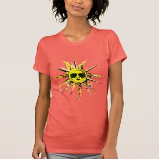 sun with sun glasses shirts
