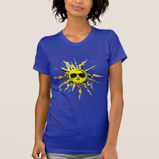 sun with sun glasses tee shirts