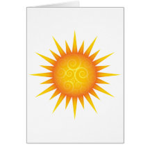 Sun with swirls card