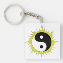 Sun Yin Yang Acrylic Keychain