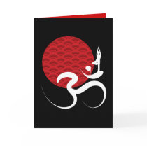 Sun, Yoga & Om Blank Card