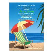 Sunbathing Time Retirement Party Invitation
