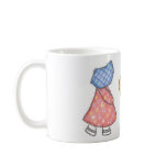 Sunbonnet Sue Quilting Motif Drawing Coffee Mug