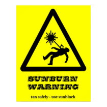 Sunburn Warning Poster posters by orglioness Sunburn Warning Poster posters