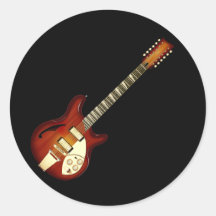 Sunburst 12 String Semi-hollow Guitar Stickers