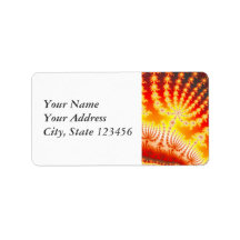 Sunburst 1.1 - Fractal Personalized Address Label