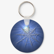 Sunburst Cobweb Halloween Keychain by angela65 Sunburst Cobweb Halloween Keychain
