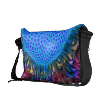daisy, cobalt, sunburst, rainbow, Rickshaw messenger bag with custom graphic design