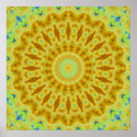 Sunburst Fractal Kaleidoscope posters