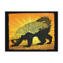 Sunburst Honey Badger Post Cards