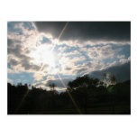 Sunburst Over Snowy Hill Post Cards