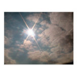 Sunburst Over Snowy Hill Postcards